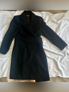 Vintage Express Black, Wrap-Style Pea Coat (M/L) (size 11/12)